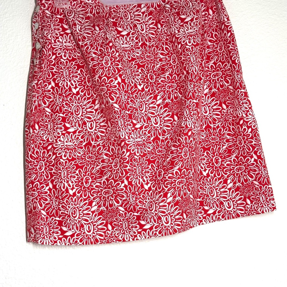 LOFT Red Floral Mini Skirt - Picture 2 of 6